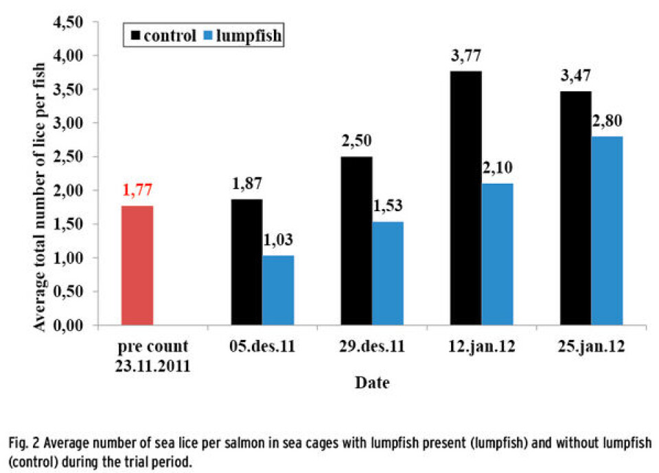 Notes on the behaviour of lumpfish (Cyclopterus lumpus L.) in sea pens with Atlantic salmon present