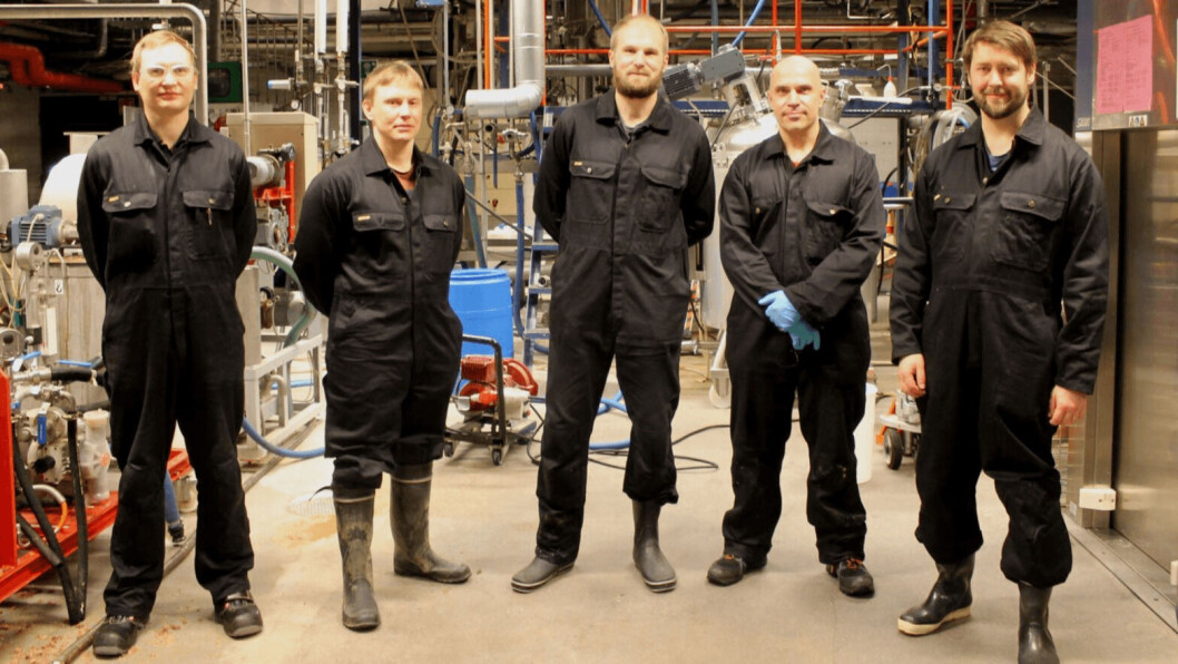 The EniferBio team, from left: Anssi Rantasalo, Joosu Kuivanen, Simo Ellilä, Heikki Keskitalo and Ville Pihlajaniemi. Photo: Skretting. The EniferBio team, from left: Anssi Rantasalo, Joosu Kuivanen, Simo Ellilä, Heikki Keskitalo and Ville Pihlajaniemi. Photo: Skretting.
