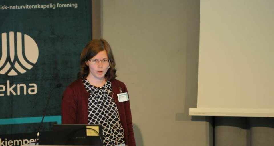 Kari Olli Helgesen speaking at Frisk Fisk. Image: Pål Mugaas Jensen.