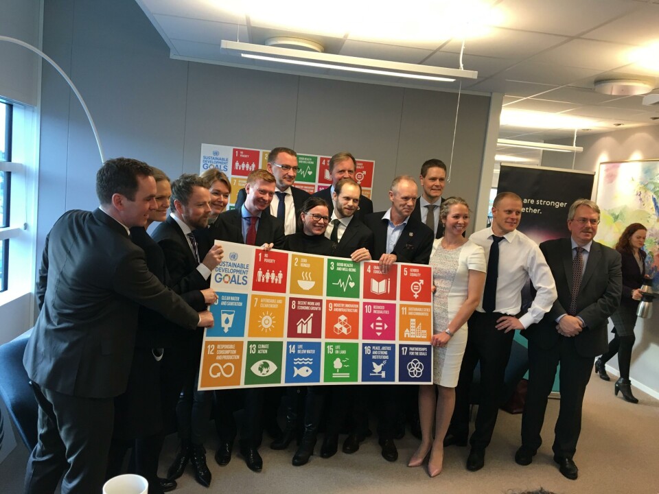 The UN Global Compact's Business Action Plan for the Ocean was launched at Cermaq's Oslo HQ today. Photo: Cermaq