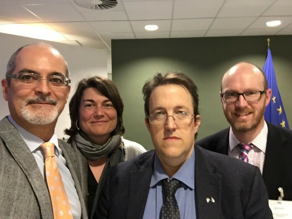Jamie Smith (right) with other FEAP representatives at the event.