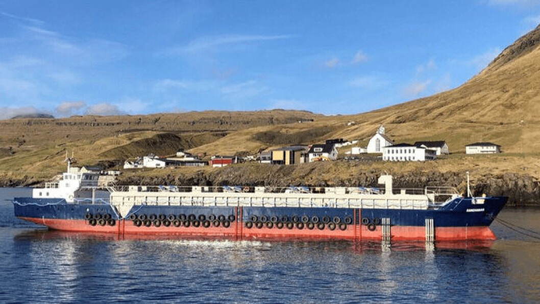 The Ranghamar is the eighth of Bakkafrost's converted ship feed barges. Photo: Bakkafrost. The Ranghamar is the eighth of Bakkafrost's converted ship feed barges. Photo: Bakkafrost.