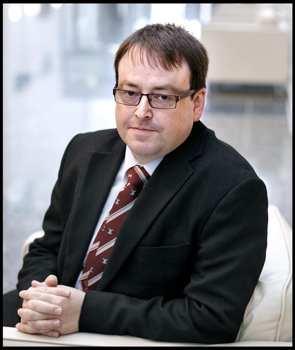 HEAD OF SCHOOL DAVID ARGYLE AT THE NEW VET SCHOOL.