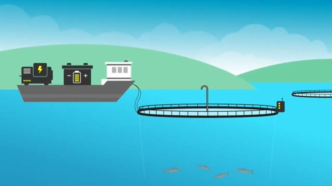 A short video explaining the benefits of SSF's hybrid feed barge at Loch Spelve, Mull. Photo: SSF.