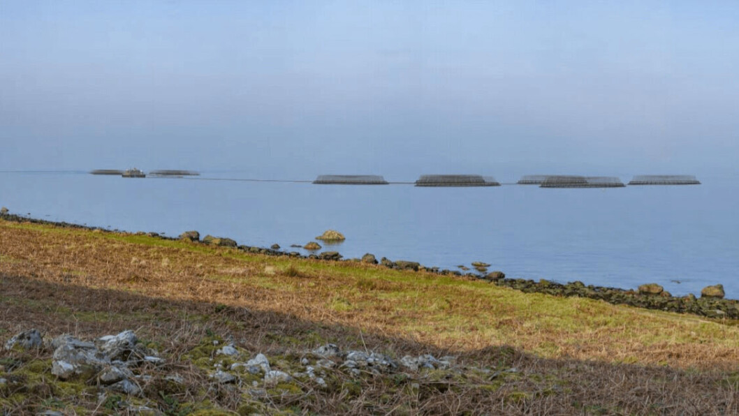 A section from one of a series of photomontages submitted to planners, showing how the farm would look from the Arran shoreline when viewed from the south. Image: SSC / ARCUS. A section from one of a series of photomontages submitted to planners, showing how the farm would look from the Arran shoreline when viewed from the south. Image: SSC / ARCUS.