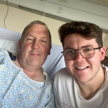 Finley Hitchings, right, with his stepdad Willie Urquhart, who has received one of Hitchings' kidneys. Photo: SSF. Finley Hitchings, right, with his stepdad Willie Urquhart, who has received one of Hitchings' kidneys. Photo: SSF.