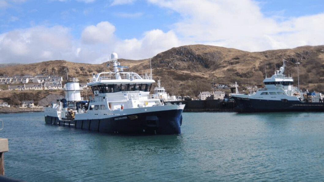 The Ronja Challenger, left, and sister ship the Ronja Commander are two of the Sølvtrans vessels operating in Scotland.