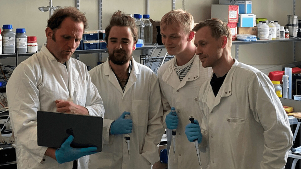 From left: SalmoSim founder Martin Llewellyn with Brendan Robertson, Jamie Richards and Joseph Humble. Photo: SAIC.