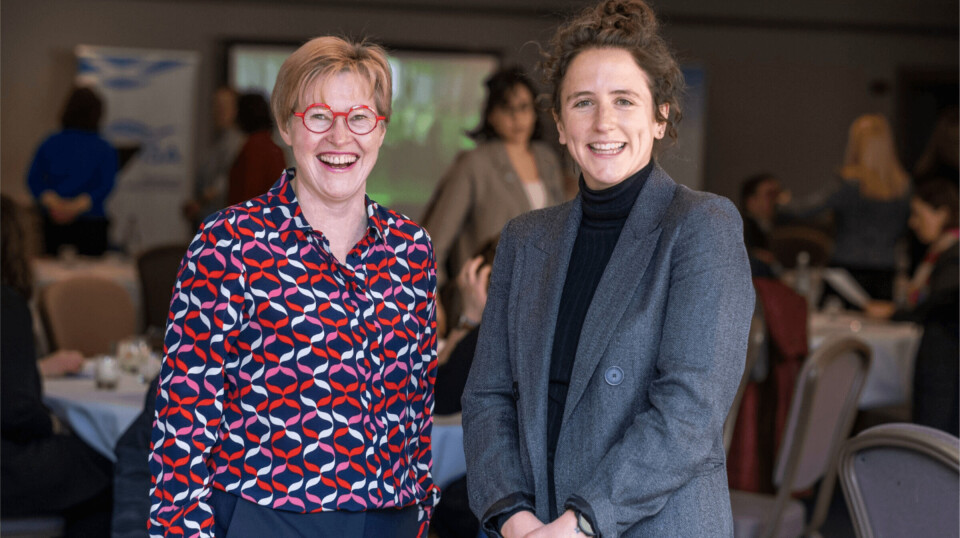 File photo of SAIC chief executive Heather Jones, left, with Scotland's Rural Affairs Secretary Mairi Gougeon. The Scottish Government is seeking alternative funding for SAIC after the Scottish Funding Council turned down its application.