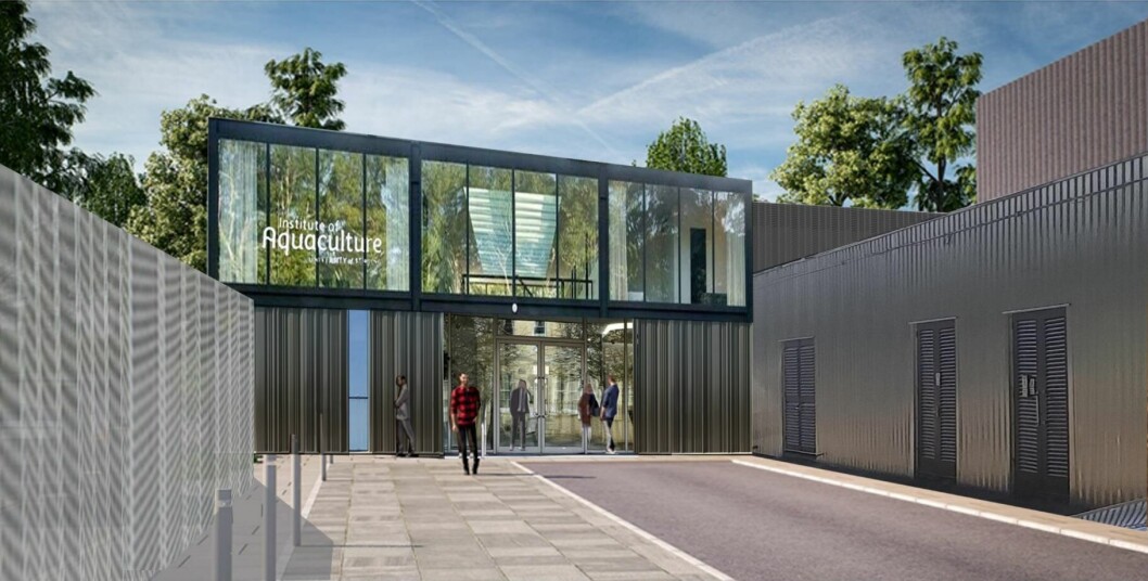 An illustration of the entrance to the planned National Aquaculture Technology and Innovation Hub at Stirling. Image: Stirling University. An illustration of the entrance to the planned National Aquaculture Technology and Innovation Hub at Stirling. Image: Stirling University.
