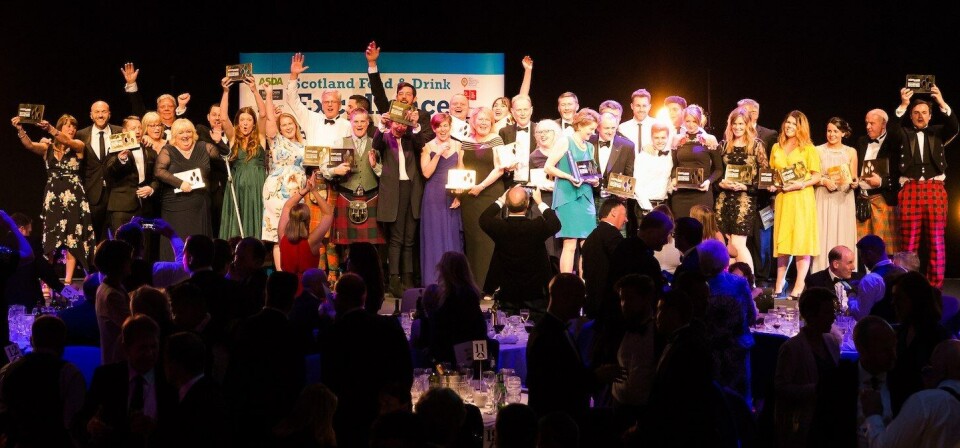 Winners celebrate at the 2017 awards dinner. Photo: Scotland Food & Drink.