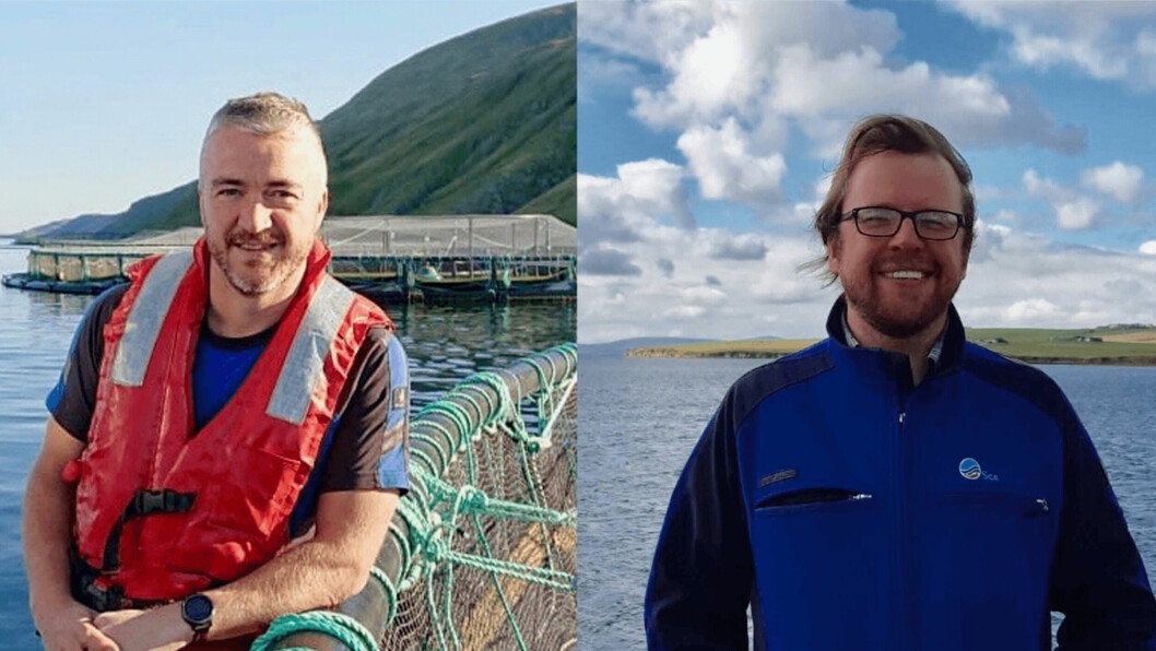 Robbie Coutts, left, and Will Scott are SSF's new Shetland and Orkney area managers respectively. Photo: SSF.