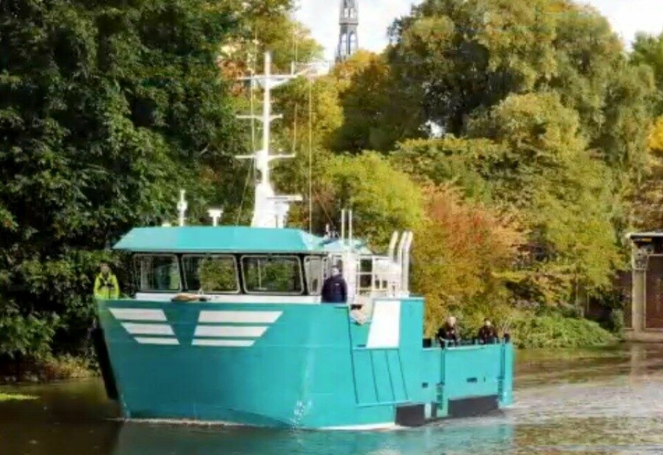 The Ella May in the waterways on Groningen, Netherlands, where she was built. Photo: Nauplius video.