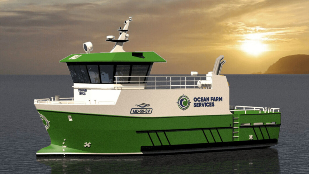 Ocean Farm Services has ordered a second newbuild from Norwegian company Skagen Ship Consulting AS. Ocean Farm Services has ordered a second newbuild from Norwegian company Skagen Ship Consulting AS.