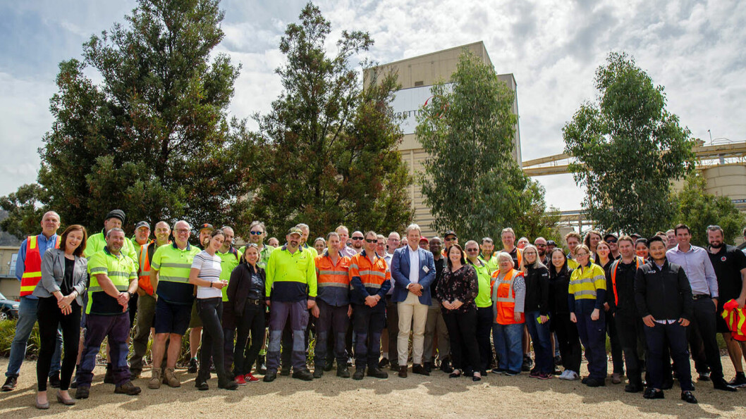 Employees at Skretting's feed plant in Cambridge, Tasmania. The company intends to buy an extrusion plant from Ridley. Photo: Skretting.