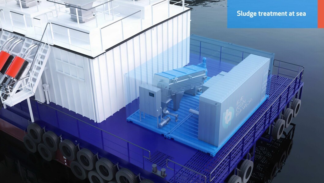 Watch an English-captioned video of the sludge system here. Video: Blue Ocean Technology AS.