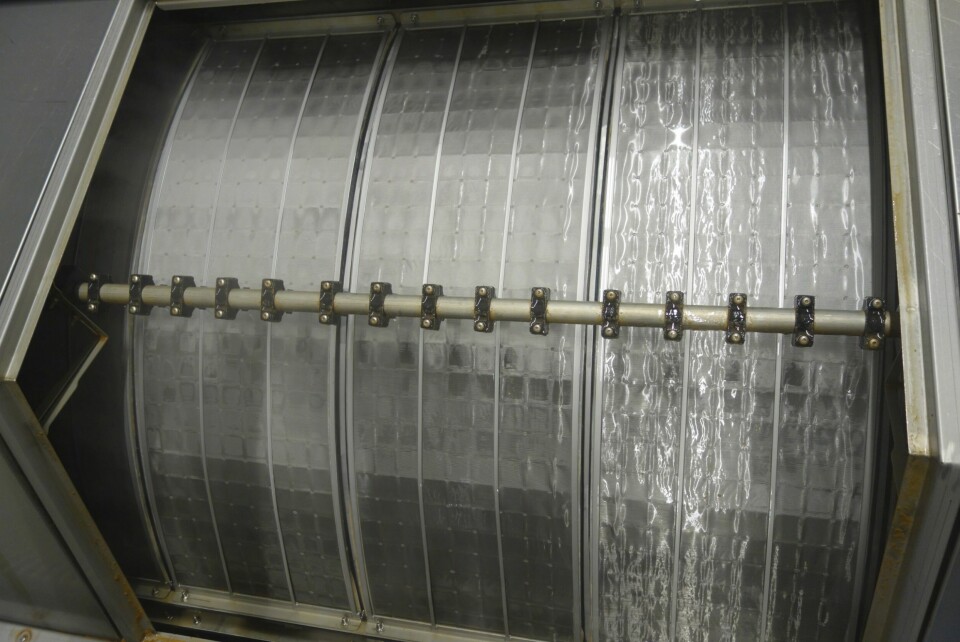 Drum filter panels made from a high-performance stainless steel mesh are being tested at Swiss Alpine Fish. Photo: GKD.