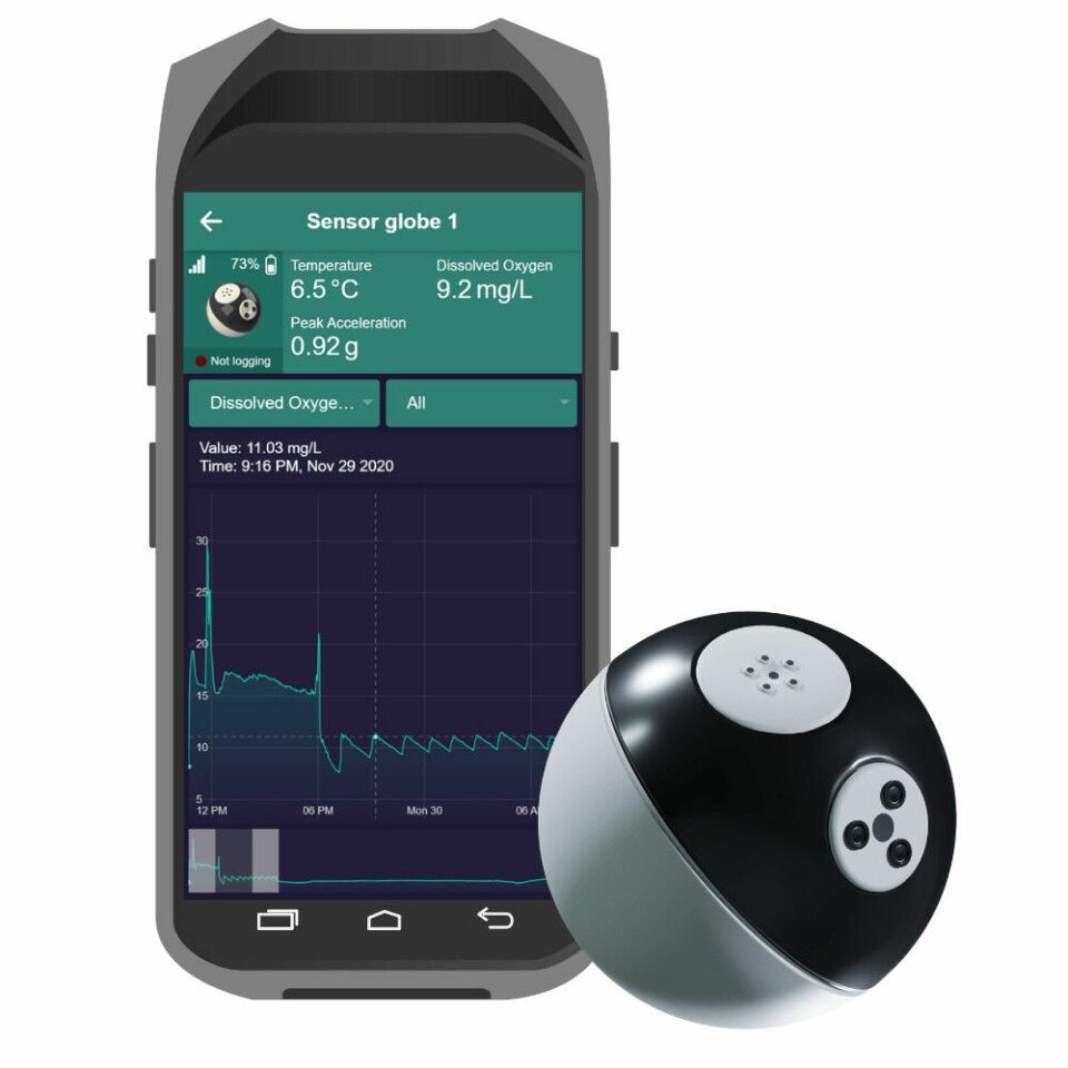 Customers can monitor real time Sensor Globe data through an app on their smartphone, tablet or via the internet. Image: Sedna Technologies.
