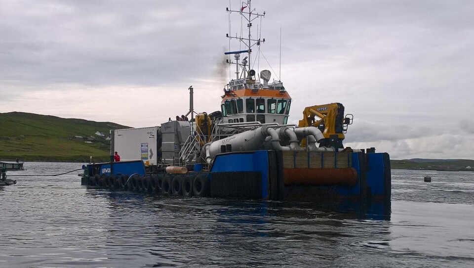 The Scottish Sea Farms-owned device has been operating for all three producers in Shetland. Image: Scottish Sea Farms.