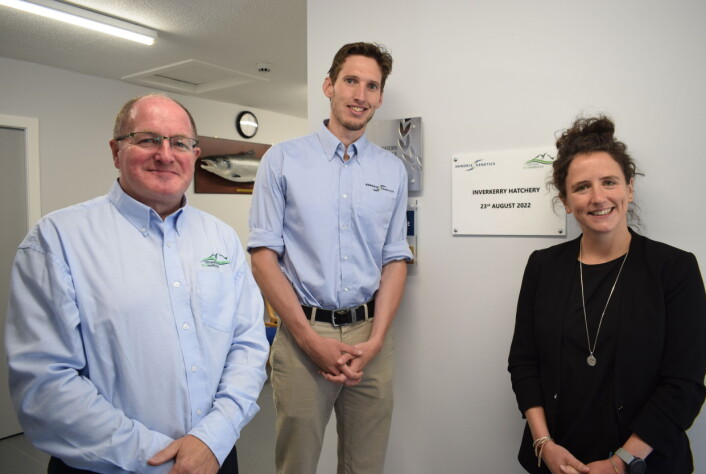 From left: Organic Sea Harvest director Alex MacInnes, Jarl van den Berg, and Mairi Gougeon. From left: Organic Sea Harvest director Alex MacInnes, Jarl van den Berg, and Mairi Gougeon.