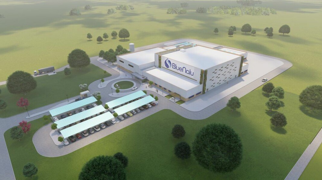 An illustration of BlueNalu's first large-scale facility which it expects to have up and running within five years.