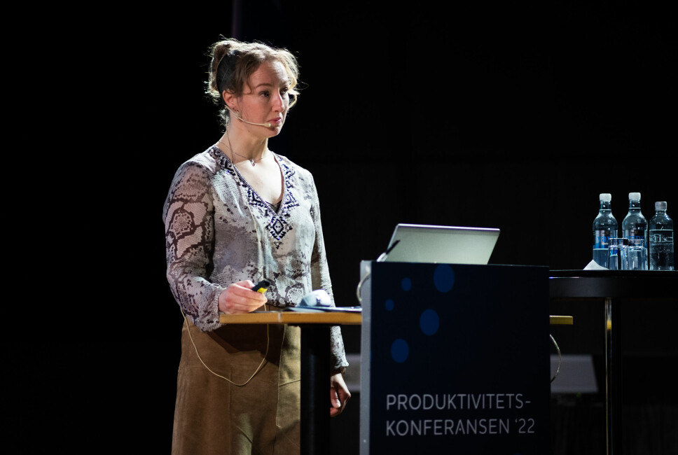 Lene Høgset addressing Kontali's annual Productivity Conference last week.