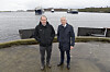 Bakkafrost Scotland managing director Ian Laister, left, and Bakkafrost group chief executive Regin Jacobsen with, from left, the Ronja Star, MS Bakkanes and Ronjafisk in the background. Bakkafrost Scotland managing director Ian Laister, left, and Bakkafrost group chief executive Regin Jacobsen with, from left, the Ronja Star, MS Bakkanes and Ronjafisk in the background.