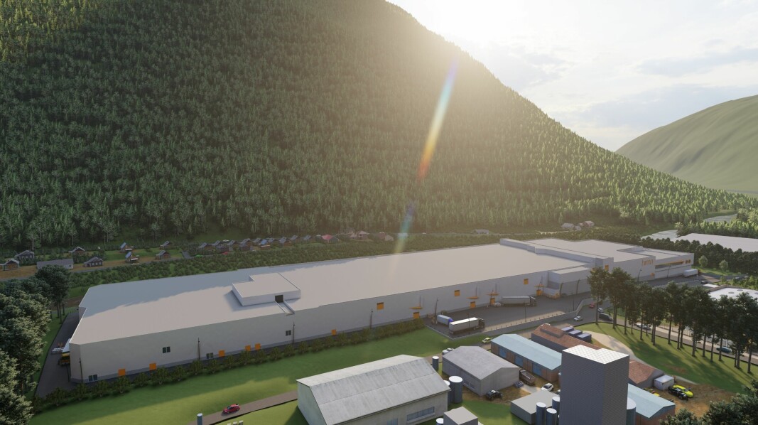 An illustration of the facility Hima is building in Rjukan in Telemark, Norway.