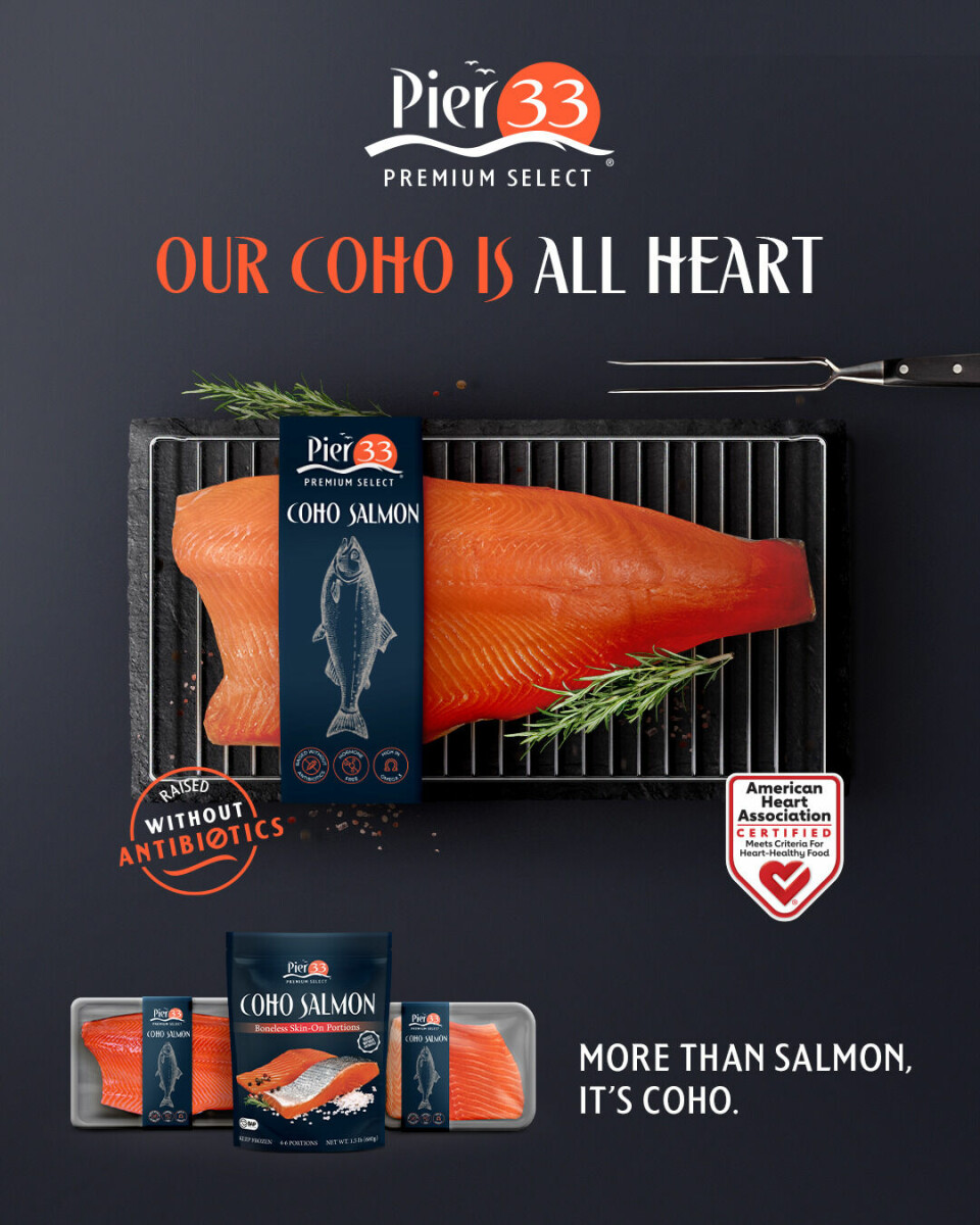 Camanchaca's Pier 33 -brand coho is certified by the American Heart Association.