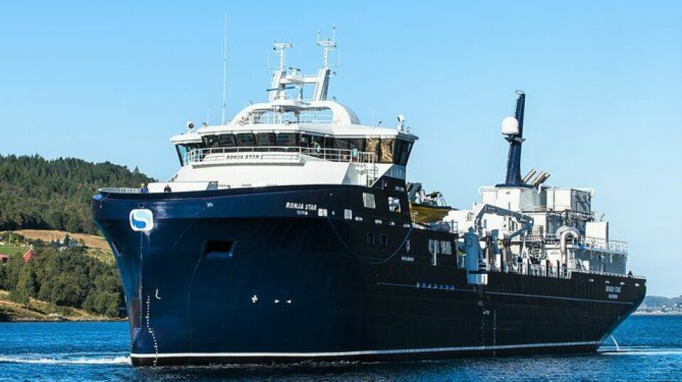 The Ronja Star, which is contracted to Bakkafrost Scotland, was one of five newbuild vessels delivered to Norwegian company Sølvtrans, the world's biggest wellboat operator, last year.