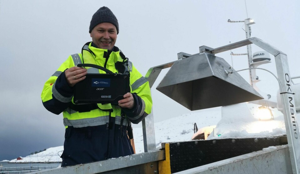 Kjell Wiik, managing director of Fishwell Technology, in the field.