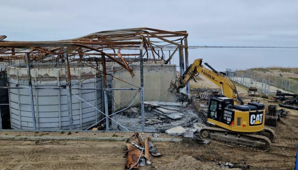 Demolition work has begun at Atlantic Sapphire's blaze-damaged RAS facility in Denmark.