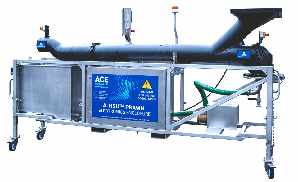 Ace Aquatec's portable prawn stunner is being launched in Boston today.