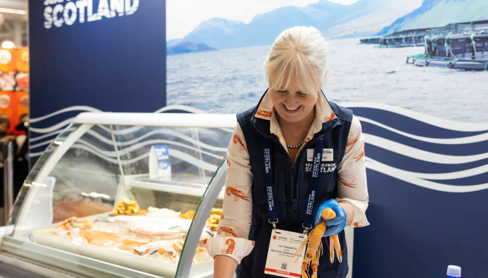 Cat Frankitti was among the hosts welcoming guests to the Seafood from Scotland pavilion.
