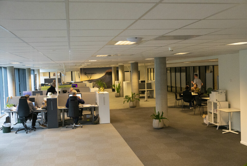 Oceanspace Media's new premises in Damsgårdsveien in Bergen, where 16 people carry out work linked to the production of news and trade journals related to the aquaculture, shipping and fishing industries.