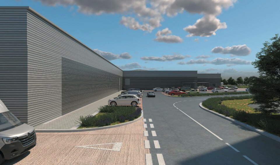 An artist's impression of the New Clee salmon RAS facility. The height has since been lowered after consultations with local residents.