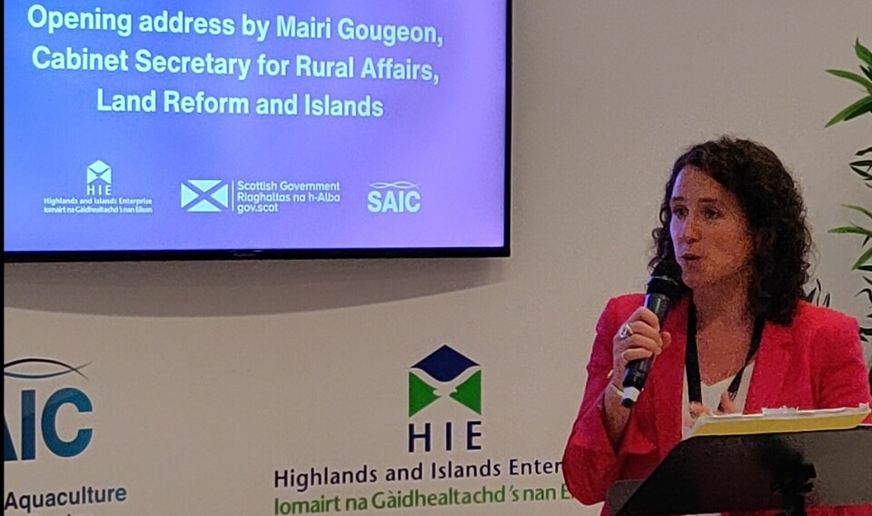 Mairi Gougeon gave the speech opening the Scottish Pavilion.