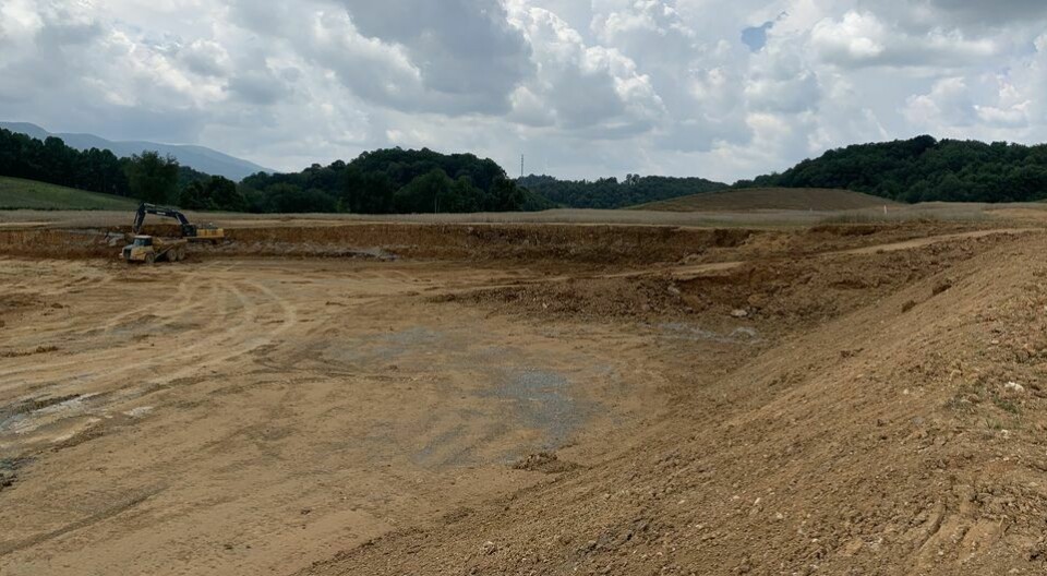 Work taking place in July to remove thousands of tonnes of gravel 'surcharge', material put on to the Tazewell County site in Virginia last year to compact the ground ahead pf construction.