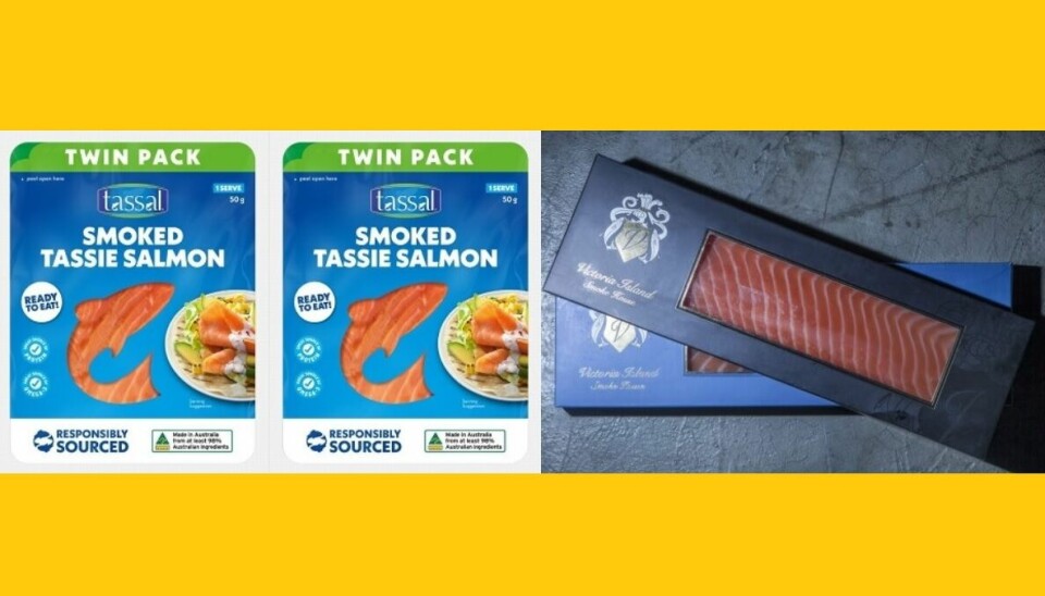 Tassal's twin pack of smoked salmon won first prize, with Scottish salmon smpked in Hong Kong taking second.