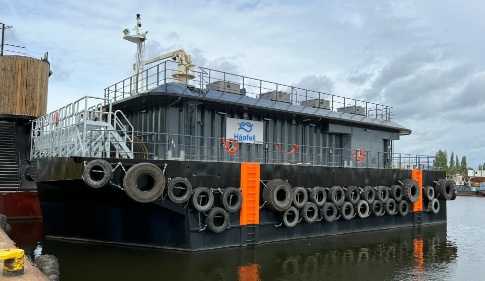 GroAqua has built the feed barge to withstand the demanding conitions in northern Iceland.