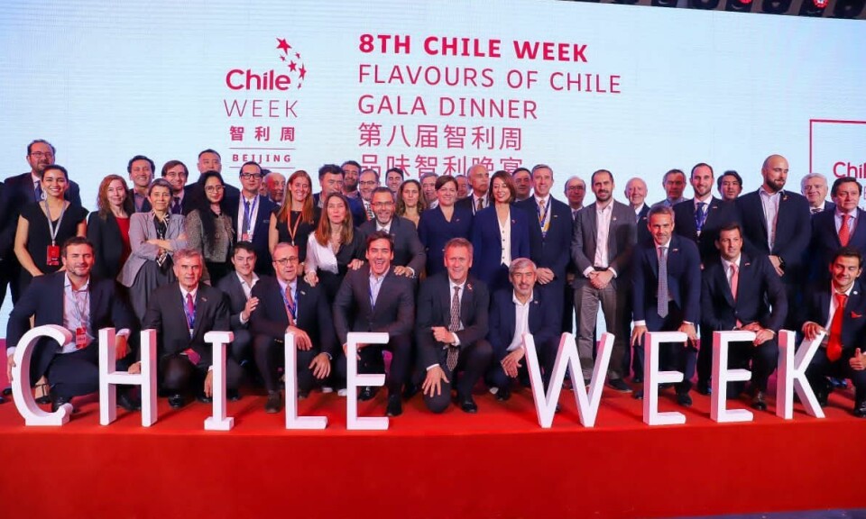 Representatives of the Chilean food industry, including Sady Delgado, in Beijing this week.
