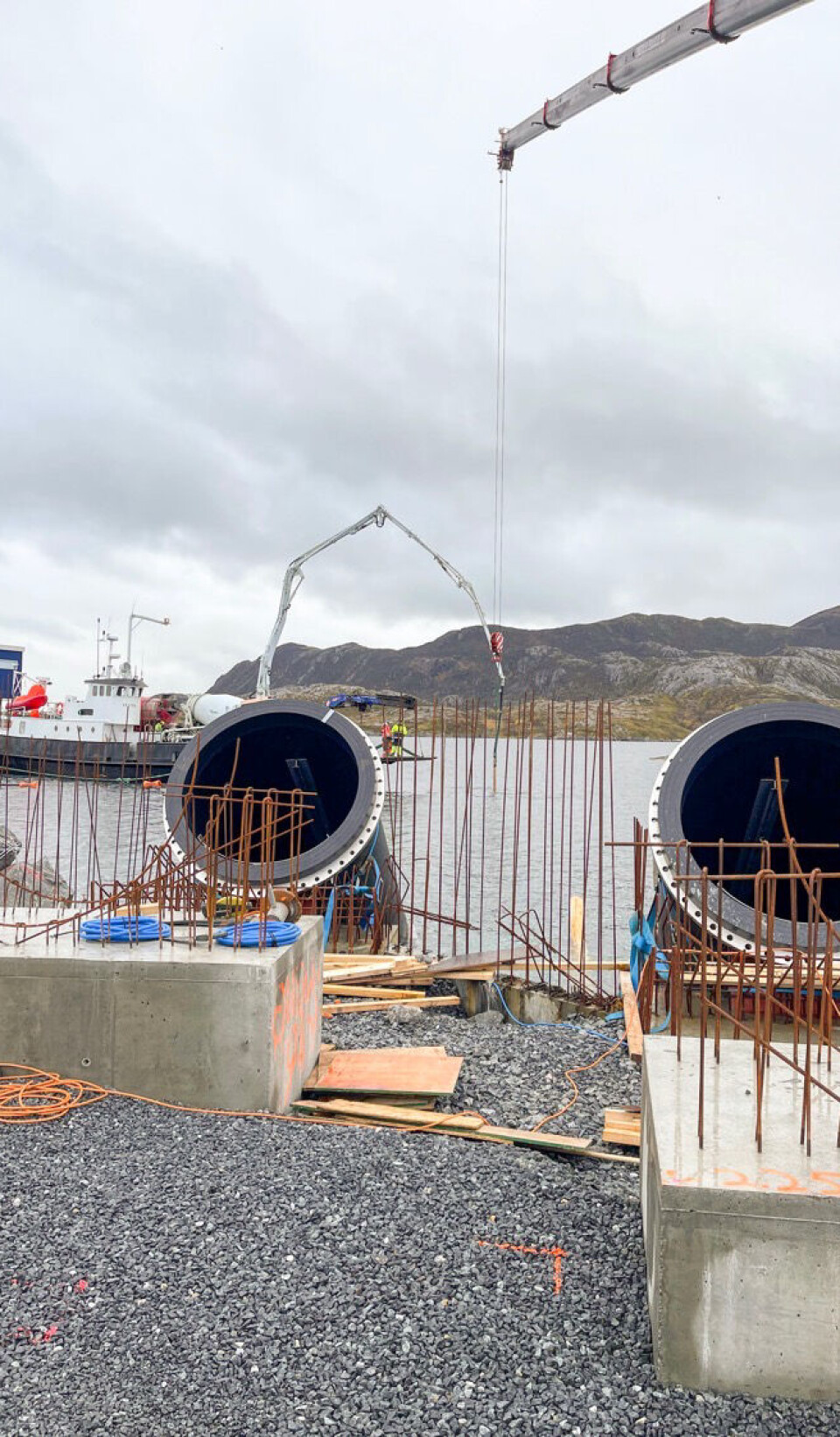 Water intake at the facility, which is in northern Norway.
