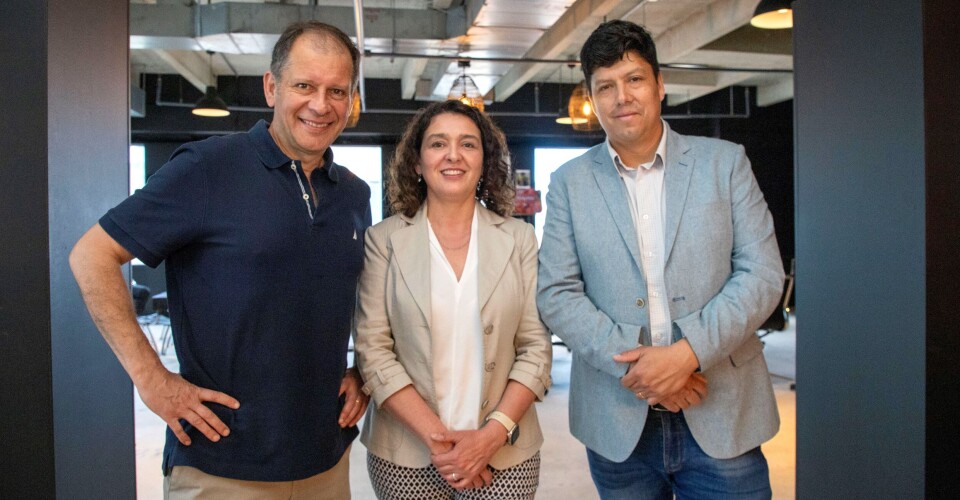 The Innovai team, from left: Jose Miguel Figueroa, founder and CEO; Paola Bertolini, co-founder and chief operating office; Gabriel Leiva, co-founder and chief technology officer.