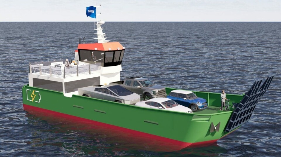A rendering of the E-LUV that will be built by Coastal Workboats in Stornoway, Lewis.