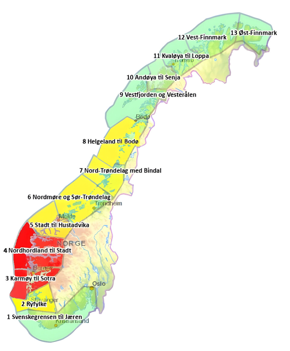 More salmonids can be grown in the north and far south but the government is again shrinking the volume in PO3 and PO4.