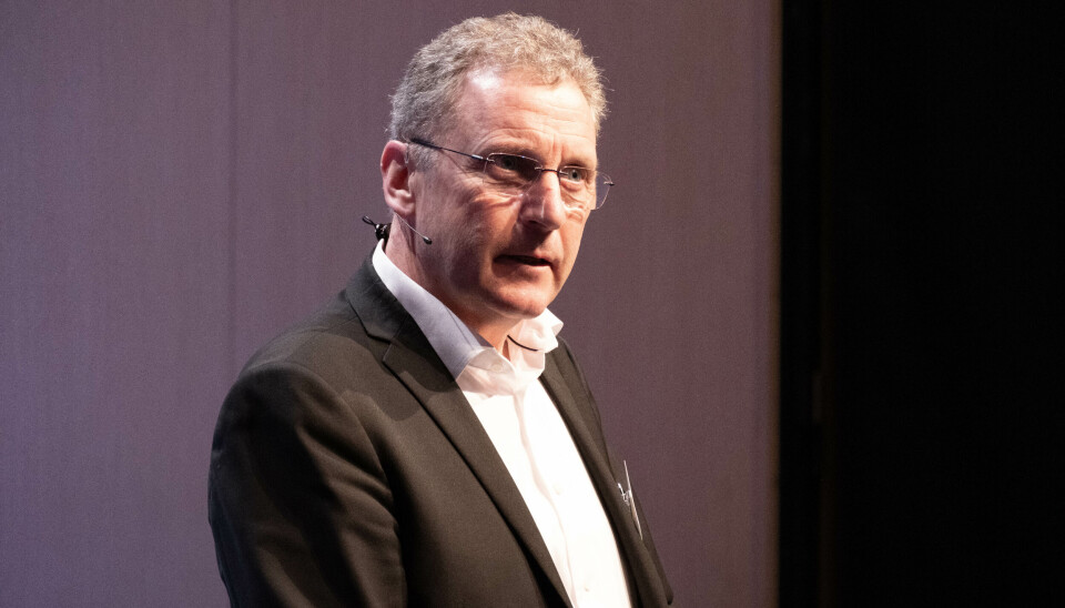 Andreas Kvame, CEO of Grieg Seafood at the NASF conference in Bergen 2024.