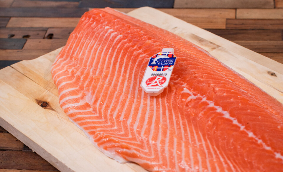 Label Rouge Scottish salmon. There was less Scottish salmon harvested last year but volumes have increases in 2024.