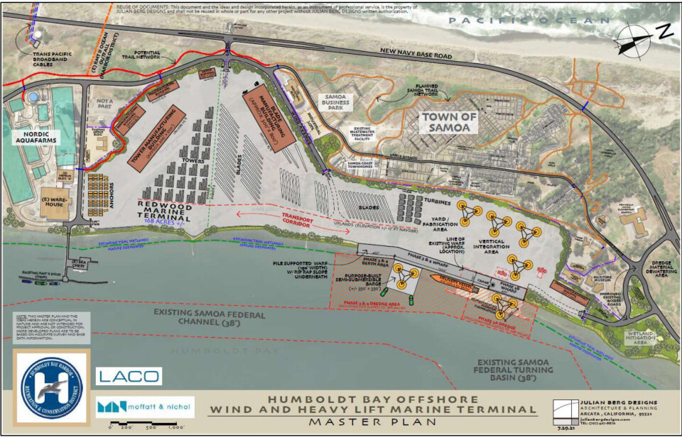 Nordic’s California farm will be next to the first floating offshore wind port terminal in the western hemisphere and the first offshore wind port project on the west coast of North America. In January, the Harbour District received a federal grant of $426.7 million to support the projec. Altogether, the District has been awarded $446.5m in grant funds for the project.
