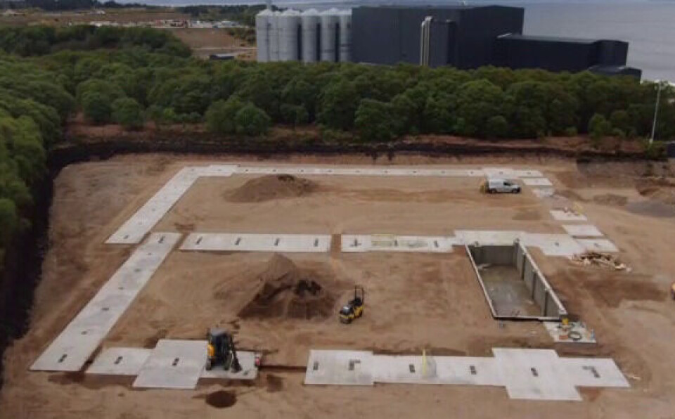 An aerial view of the site.