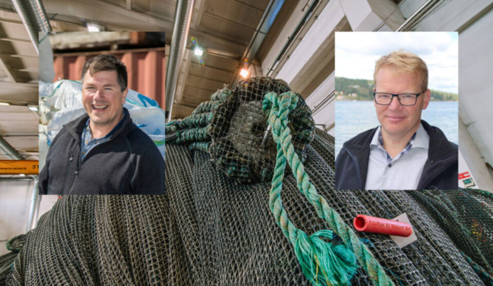 Nofir's Øistein Aleksandersen, left, and Nils Hovden at Bio Marine will collaborate on recycling.